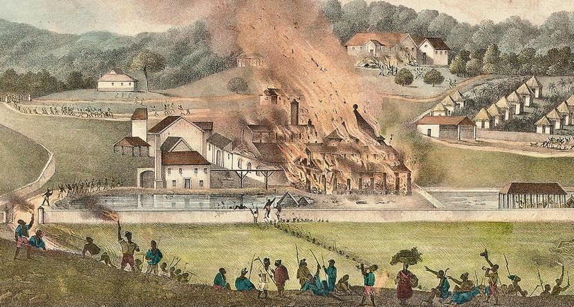 Burning of Roehampton Estate during the Baptist War. Photo Credit: © Public Domain via Wikimedia Commons.