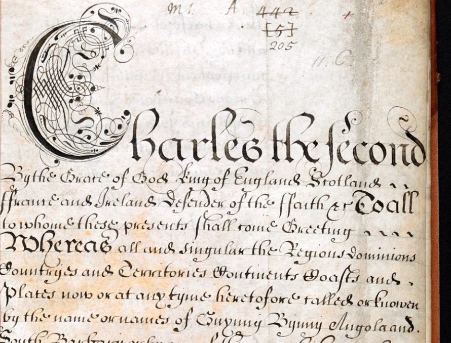 Charter for the Company of Royal Adventurers Trading into Africa. Photo Credit: © British Library.