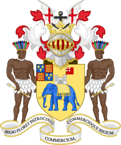 Coat of Arms of the Royal African Company. Photo Credit: © Public Domain via Wikimedia Commons.