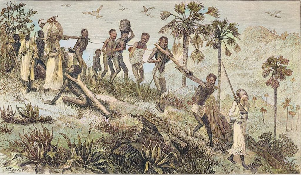 Enslaved Africans being taken to a Slave Market. Photo Credit: © John Murray Albermarle Street via Wikimedia Commons.